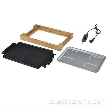 Selbst gemachter Antihaft-Brat-Pfanne elektrischer Grill-Pan rauchloser BBQ-Elektror Grill Pan Barbecue Elektror Grill